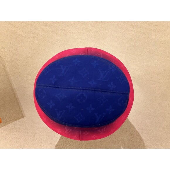 Louis Vuitton Illusion Monogram Hat Pink & Blue Reversible SZ L  ?Authentic ? main image 5